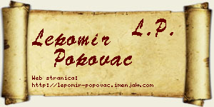 Lepomir Popovac vizit kartica